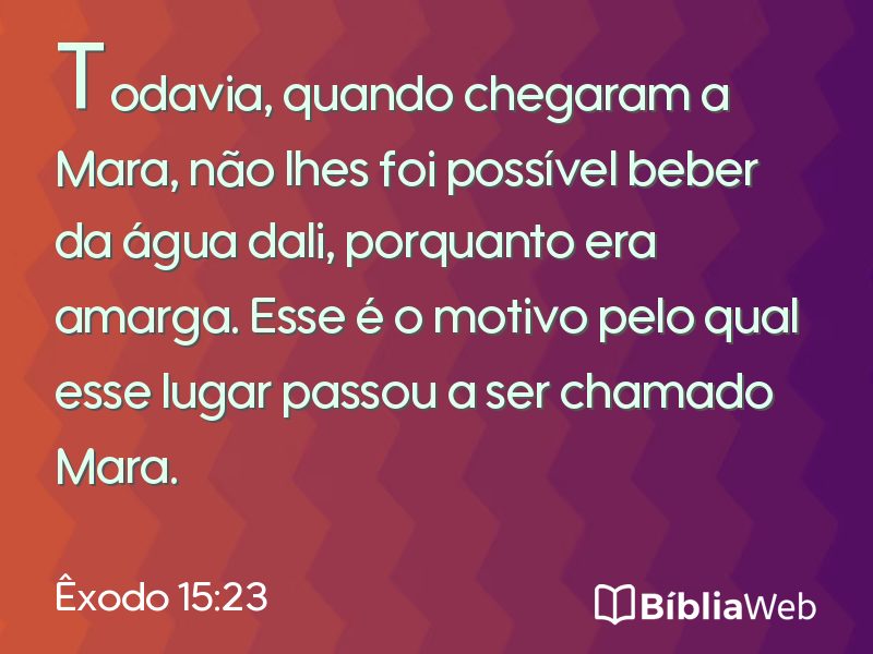 Êxodo 15:23 em imagem para compartilhar