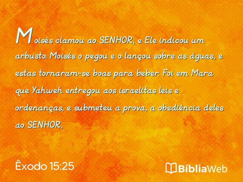 Êxodo 15:25 em imagem para compartilhar