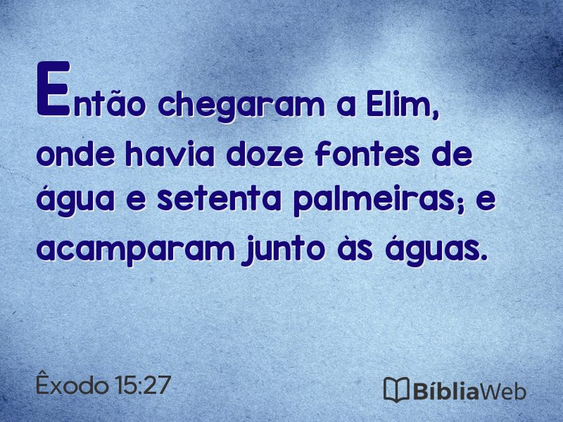 Êxodo 15:27 em imagem para compartilhar