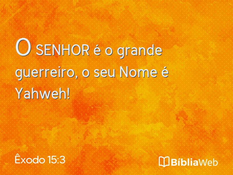 Êxodo 15:3 em imagem para compartilhar