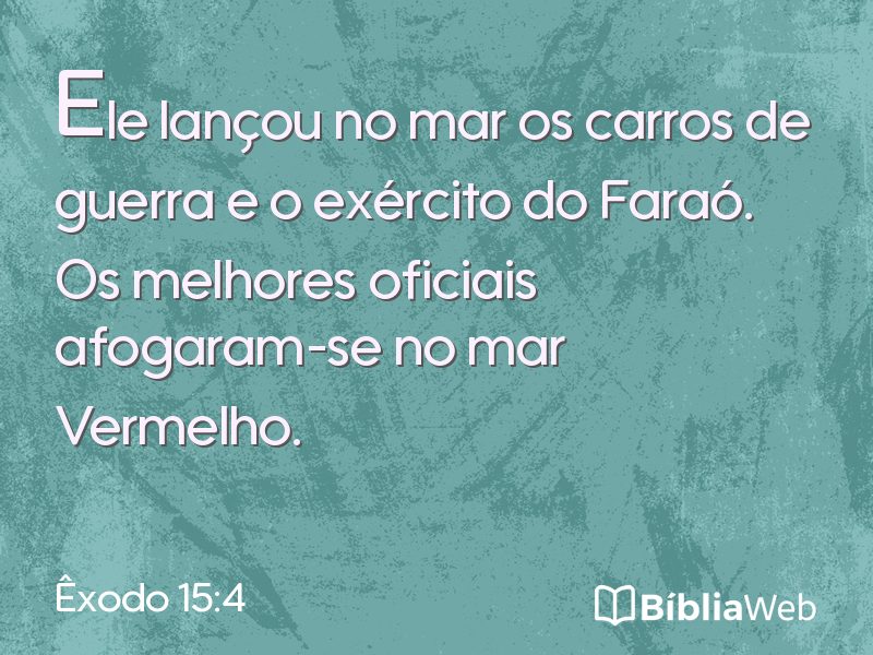 Êxodo 15:4 em imagem para compartilhar