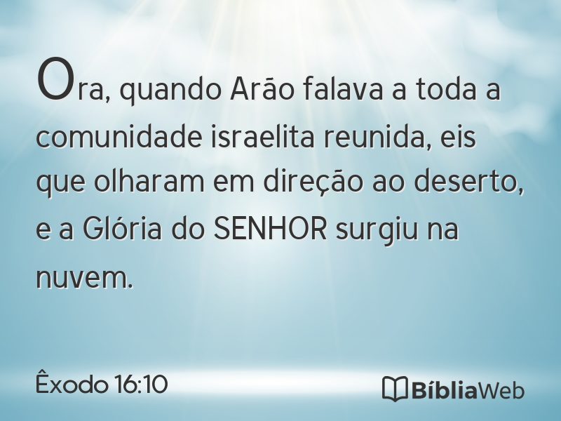 Êxodo 16:10 em imagem para compartilhar