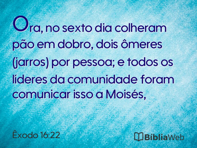 Êxodo 16:22 em imagem para compartilhar