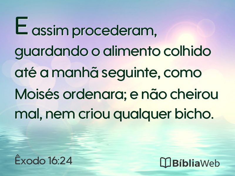 Êxodo 16:24 em imagem para compartilhar