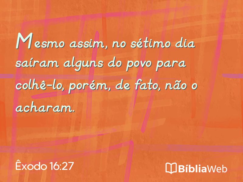 Êxodo 16:27 em imagem para compartilhar