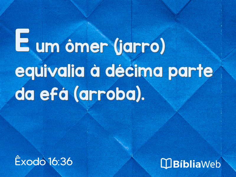 Êxodo 16:36 em imagem para compartilhar