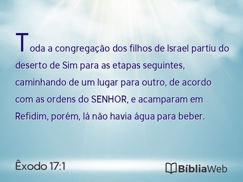 Êxodo 17:1 em imagem para compartilhar
