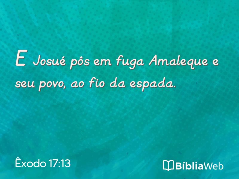 Êxodo 17:13 em imagem para compartilhar