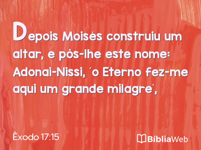 Êxodo 17:15 em imagem para compartilhar