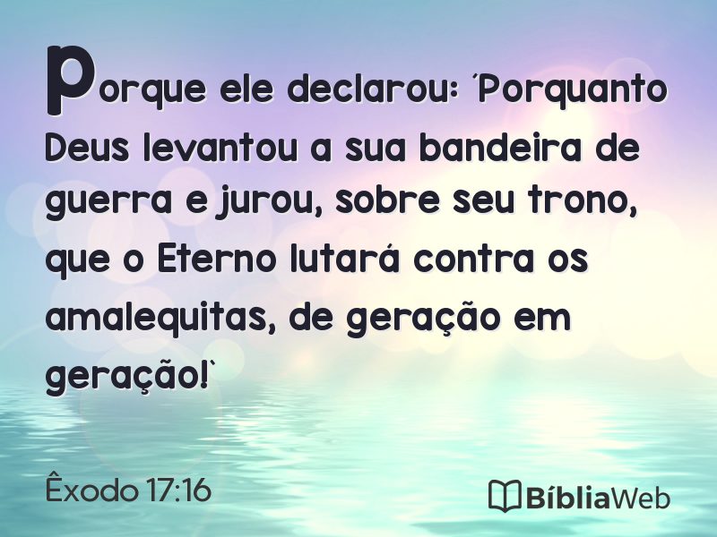 Êxodo 17:16 em imagem para compartilhar