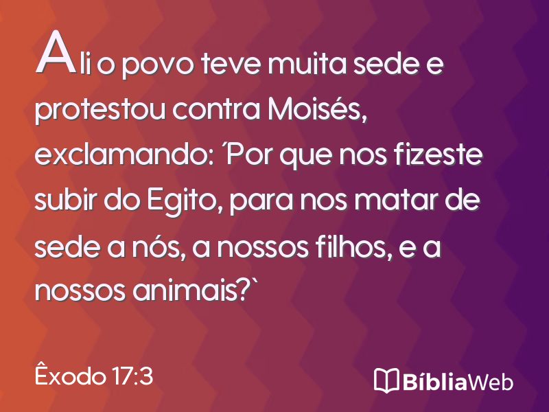 Êxodo 17:3 em imagem para compartilhar