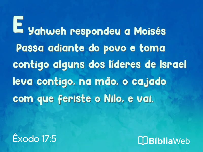 Êxodo 17:5 em imagem para compartilhar