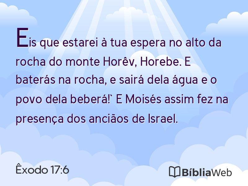 Êxodo 17:6 em imagem para compartilhar