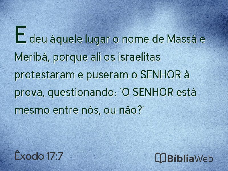 Êxodo 17:7 em imagem para compartilhar