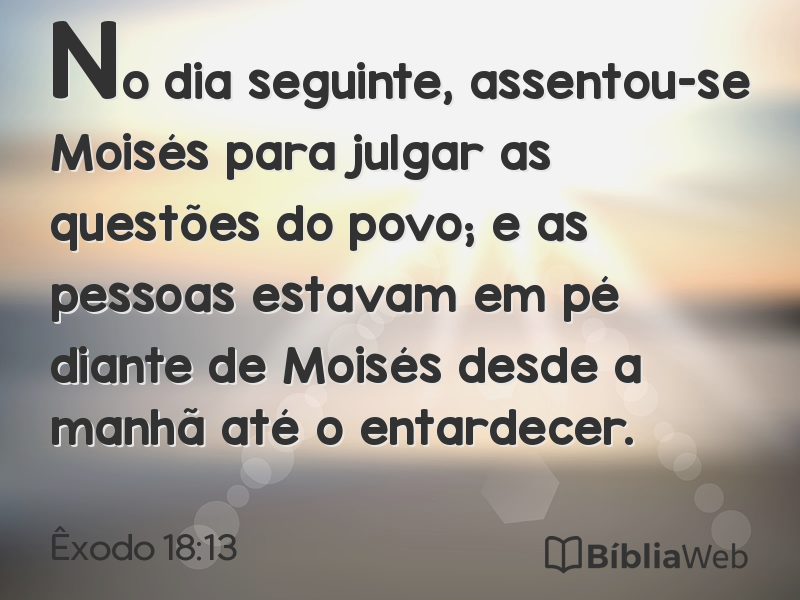 Êxodo 18:13 em imagem para compartilhar