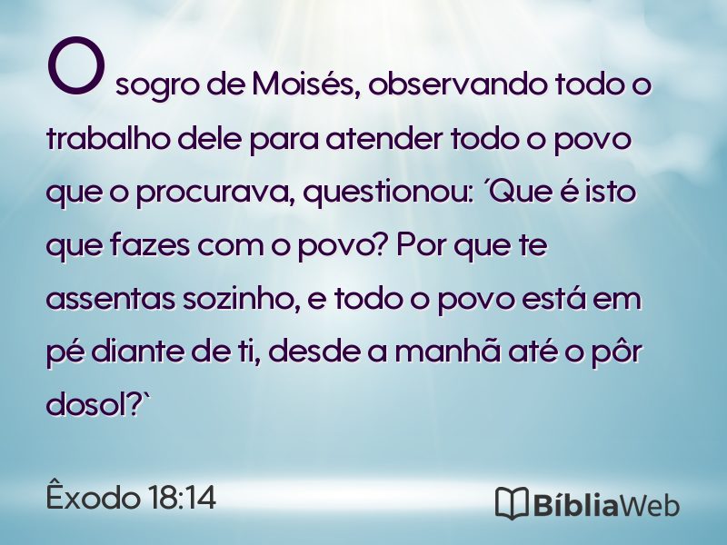 Êxodo 18:14 em imagem para compartilhar