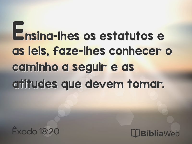 Êxodo 18:20 em imagem para compartilhar