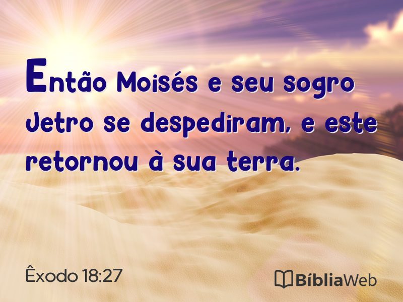 Êxodo 18:27 em imagem para compartilhar