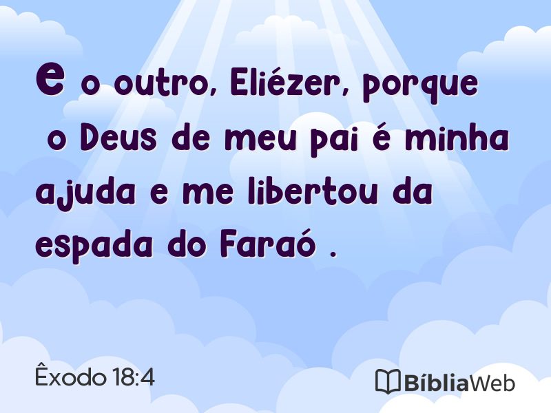 Êxodo 18:4 em imagem para compartilhar