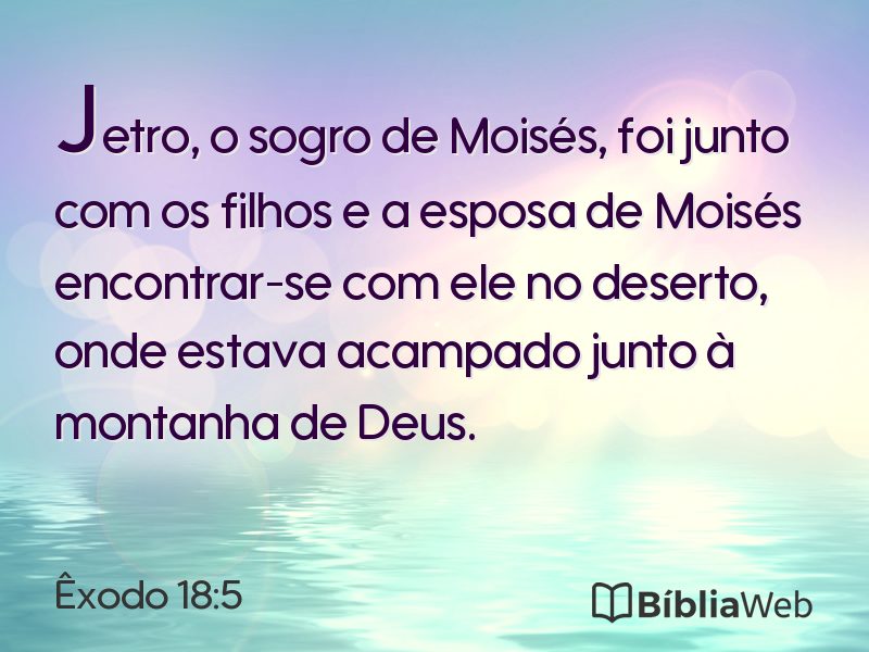 Êxodo 18:5 em imagem para compartilhar