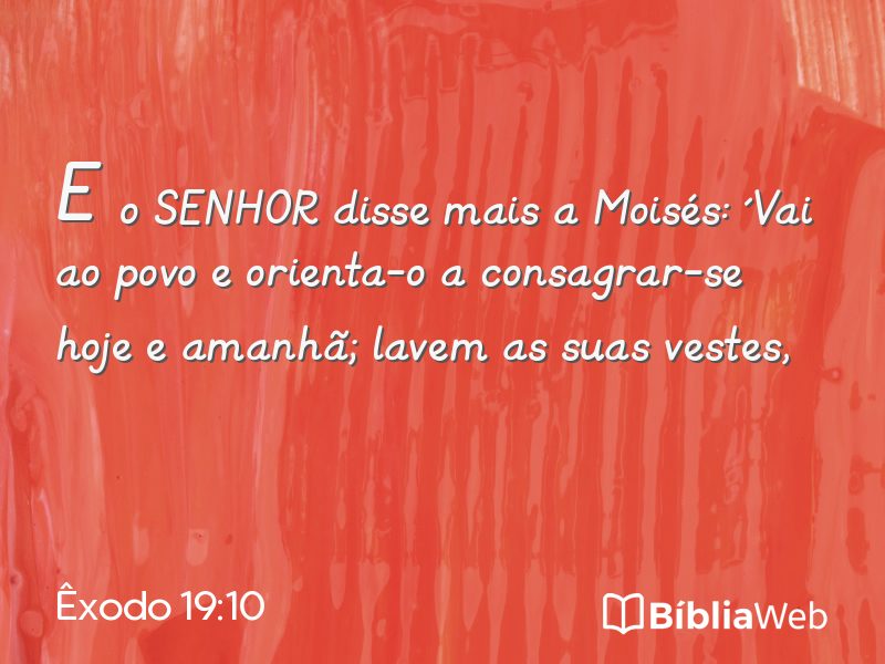 Êxodo 19:10 em imagem para compartilhar