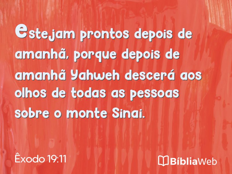 Êxodo 19:11 em imagem para compartilhar