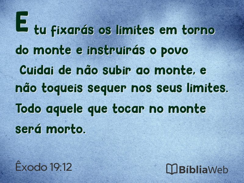 Êxodo 19:12 em imagem para compartilhar