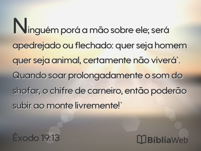 Êxodo 19:13 em imagem para compartilhar