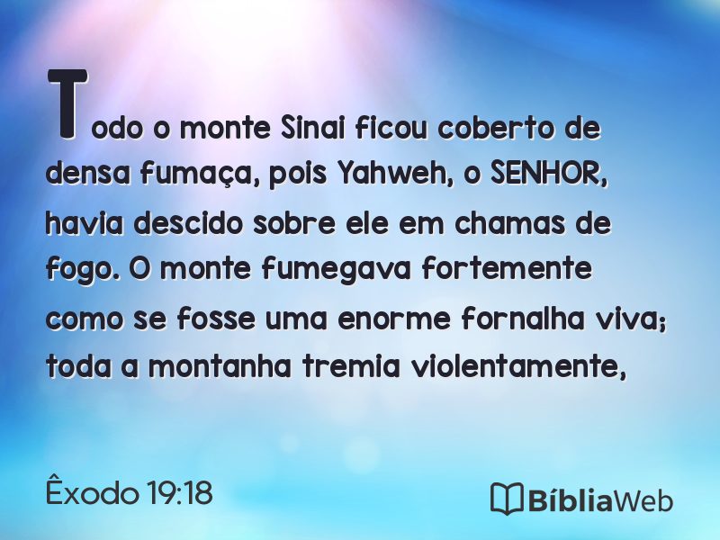 Êxodo 19:18 em imagem para compartilhar