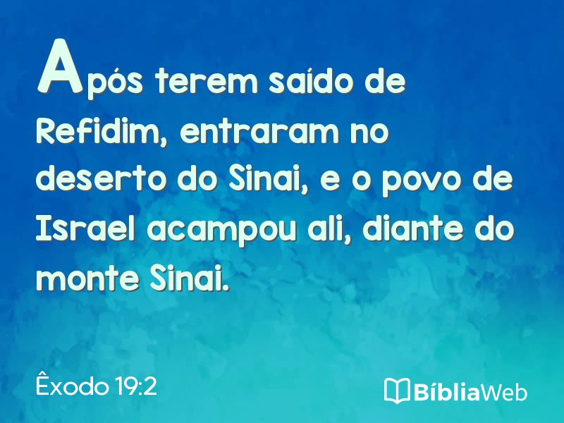 Êxodo 19:2 em imagem para compartilhar