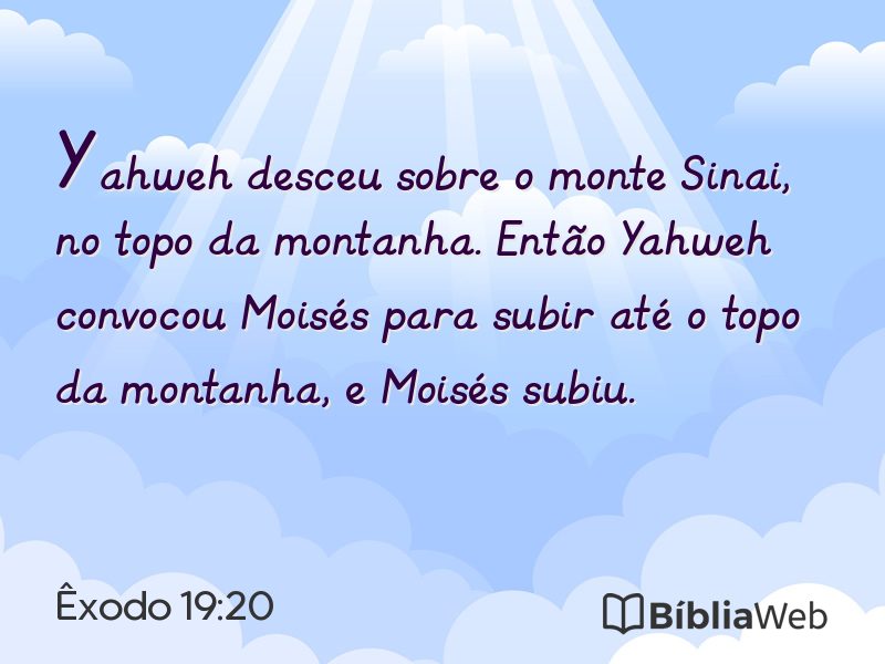 Êxodo 19:20 em imagem para compartilhar