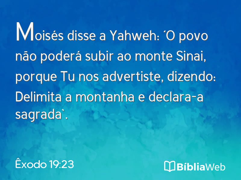 Êxodo 19:23 em imagem para compartilhar
