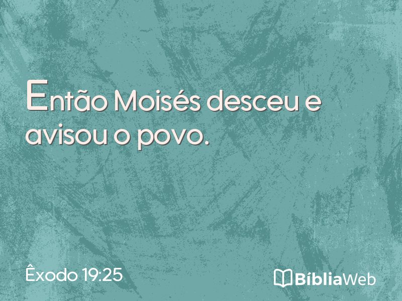 Êxodo 19:25 em imagem para compartilhar