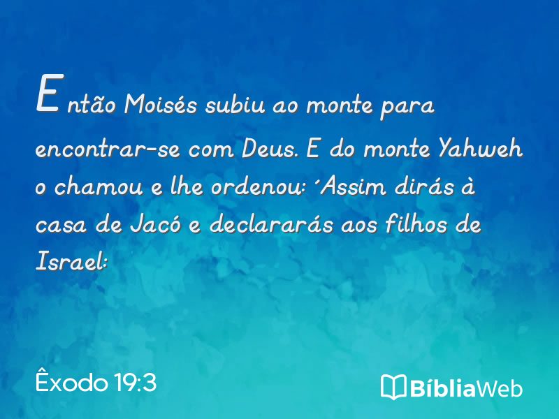 Êxodo 19:3 em imagem para compartilhar