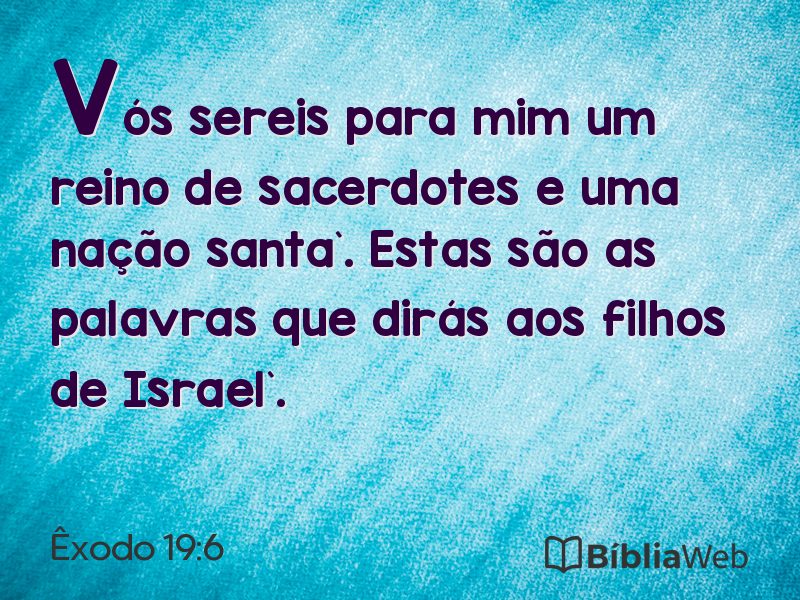 Êxodo 19:6 em imagem para compartilhar