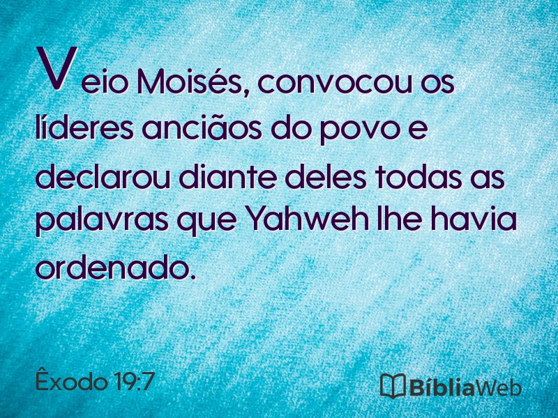 Êxodo 19:7 em imagem para compartilhar