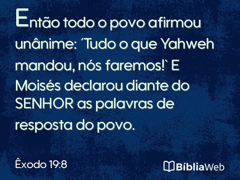 Êxodo 19:8 em imagem para compartilhar