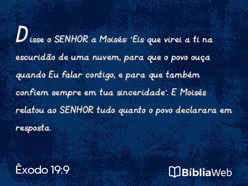 Êxodo 19:9 em imagem para compartilhar
