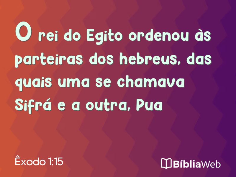Êxodo 1:15 em imagem para compartilhar