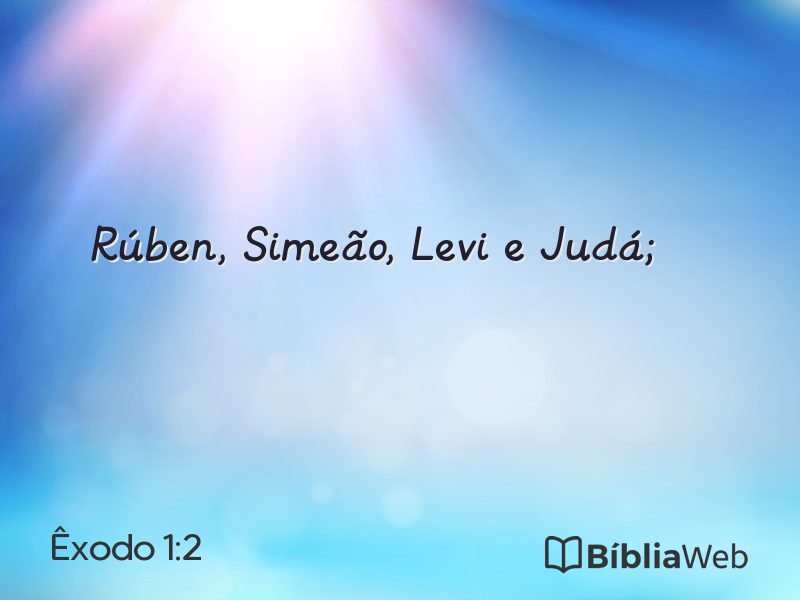 Êxodo 1:2 em imagem para compartilhar