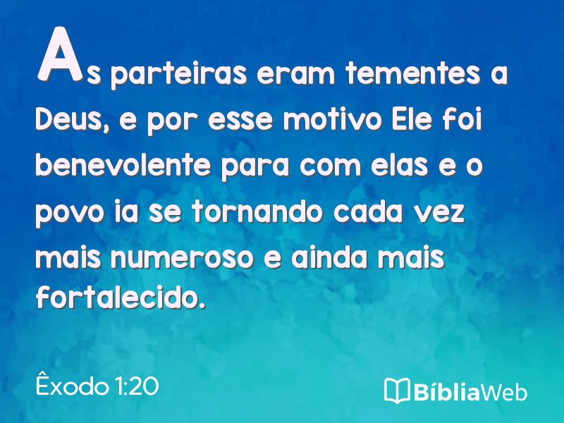 Êxodo 1:20 em imagem para compartilhar