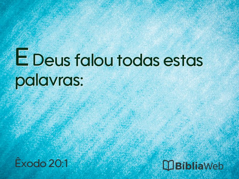 Êxodo 20:1 em imagem para compartilhar