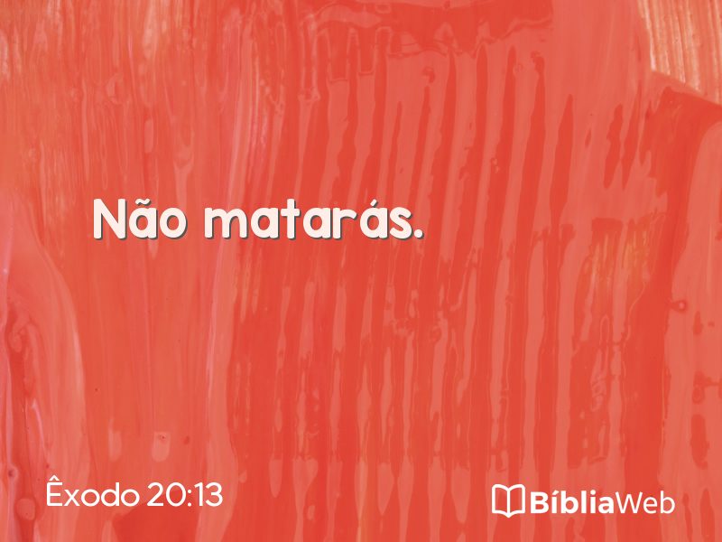 Êxodo 20:13 em imagem para compartilhar