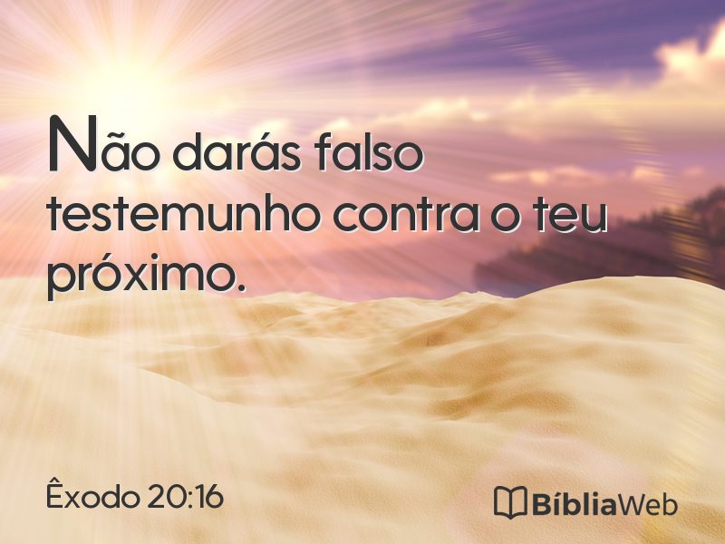 Êxodo 20:16 em imagem para compartilhar