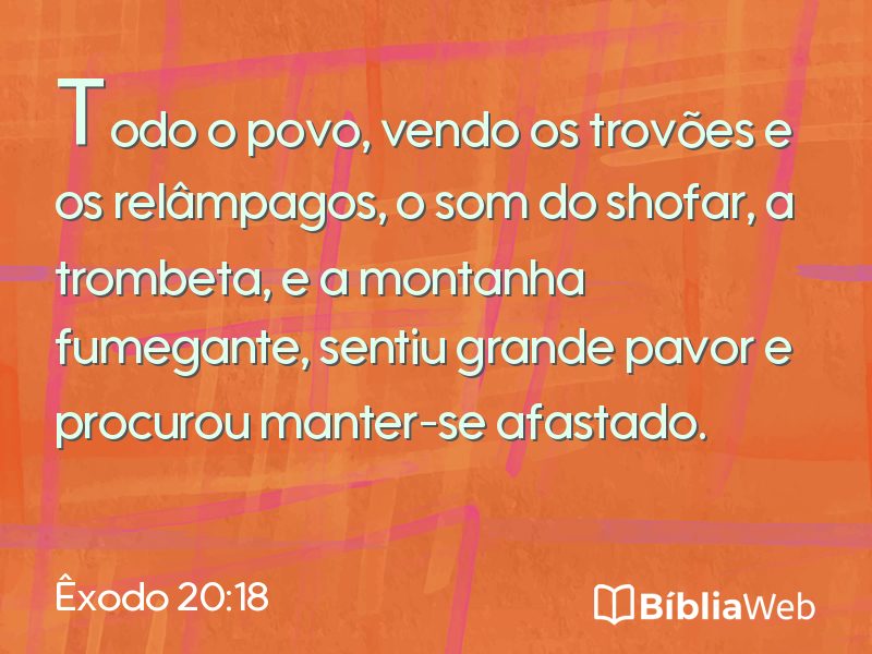 Êxodo 20:18 em imagem para compartilhar