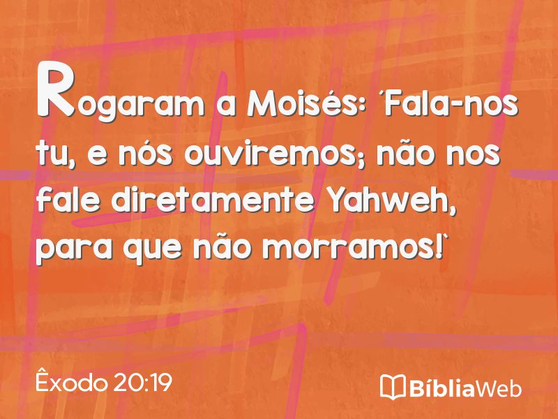 Êxodo 20:19 em imagem para compartilhar