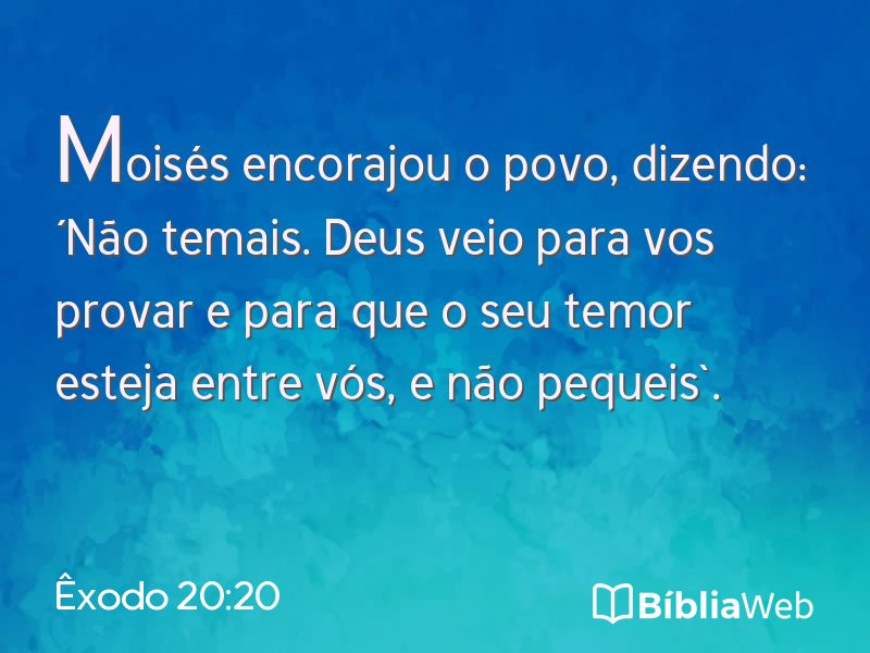 Êxodo 20:20 em imagem para compartilhar
