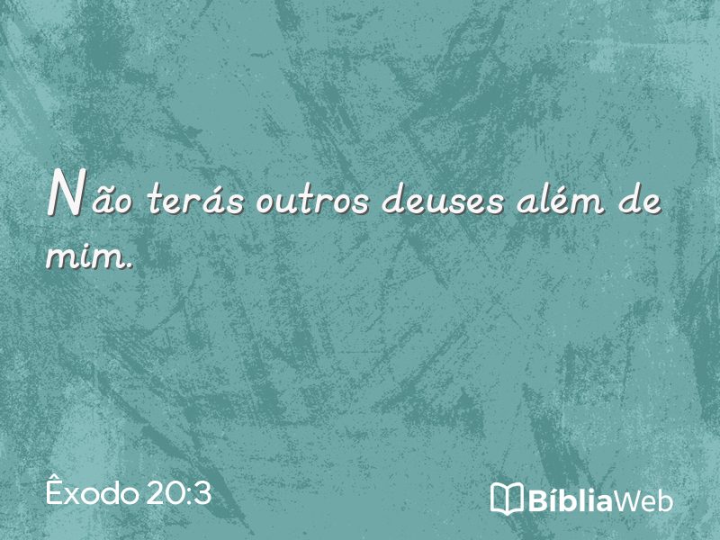 Êxodo 20:3 em imagem para compartilhar