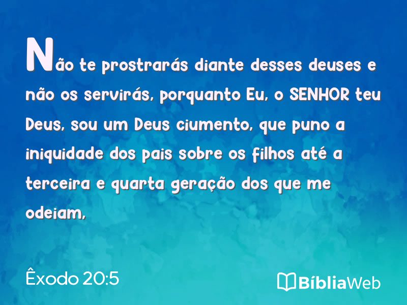Êxodo 20:5 em imagem para compartilhar