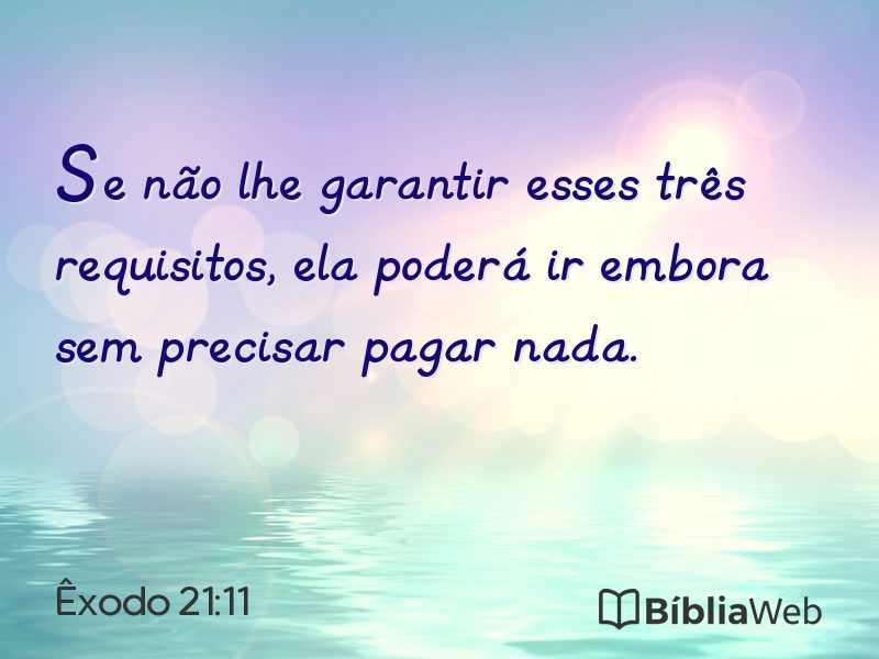 Êxodo 21:11 em imagem para compartilhar